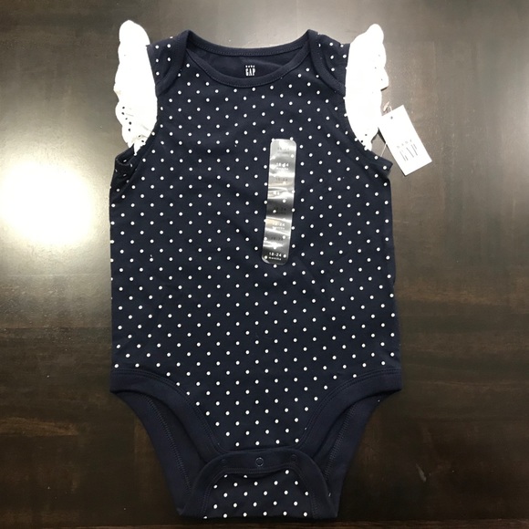 GAP Other - Baby GAP Eyelet Ruffle Bodysuit